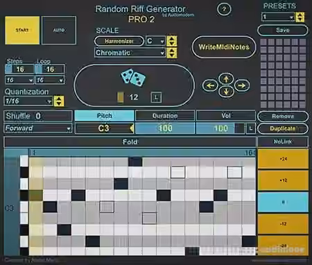 Audiomodern Random Riff Generator Pro 2 [Max for Live]