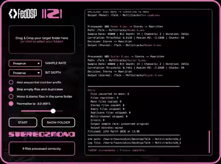fedDSP Stereo2Mono v1.0.5 [MacOSX]