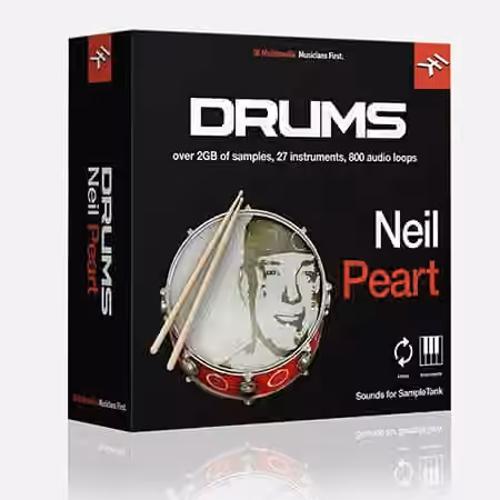IK Multimedia Neil Peart Drums for SampleTank 3/4 [SampleTank]