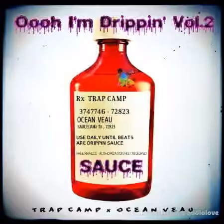 Trap Camp X Ocean Veau Oooh I'm Drippin drum kit Vol.2 [WAV, Synth Presets]